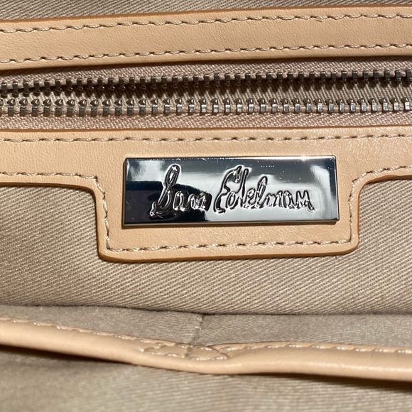 Sam Edelman Sylvia Leather & Jute Cotton Blend Convertible Satchel Tote - Picture 5 of 14